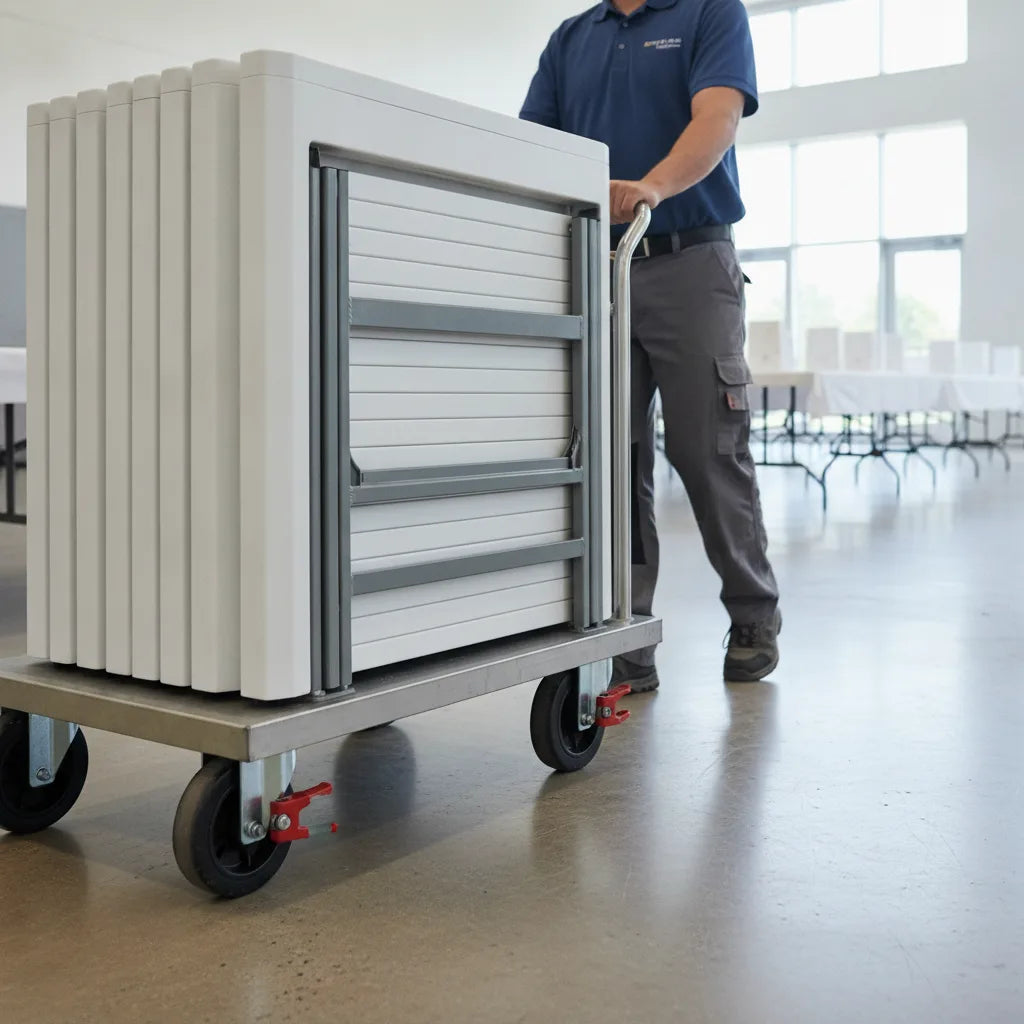 Chariot transport tables pliantes, bien choisir en 2026