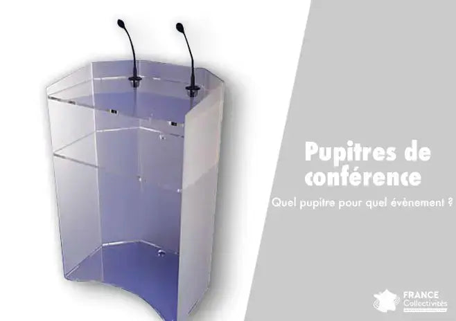 Pupitres de conférence utilisés lors de réunions, séminaires et discours pour améliorer le confort et la prise de parole des intervenants