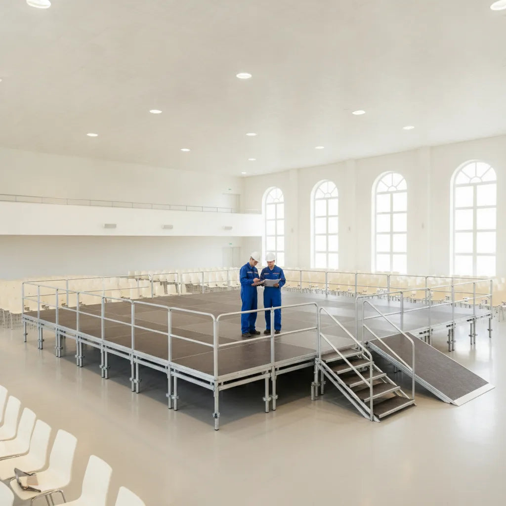 Podium démontable salle des fêtes, guide d'achat 2026