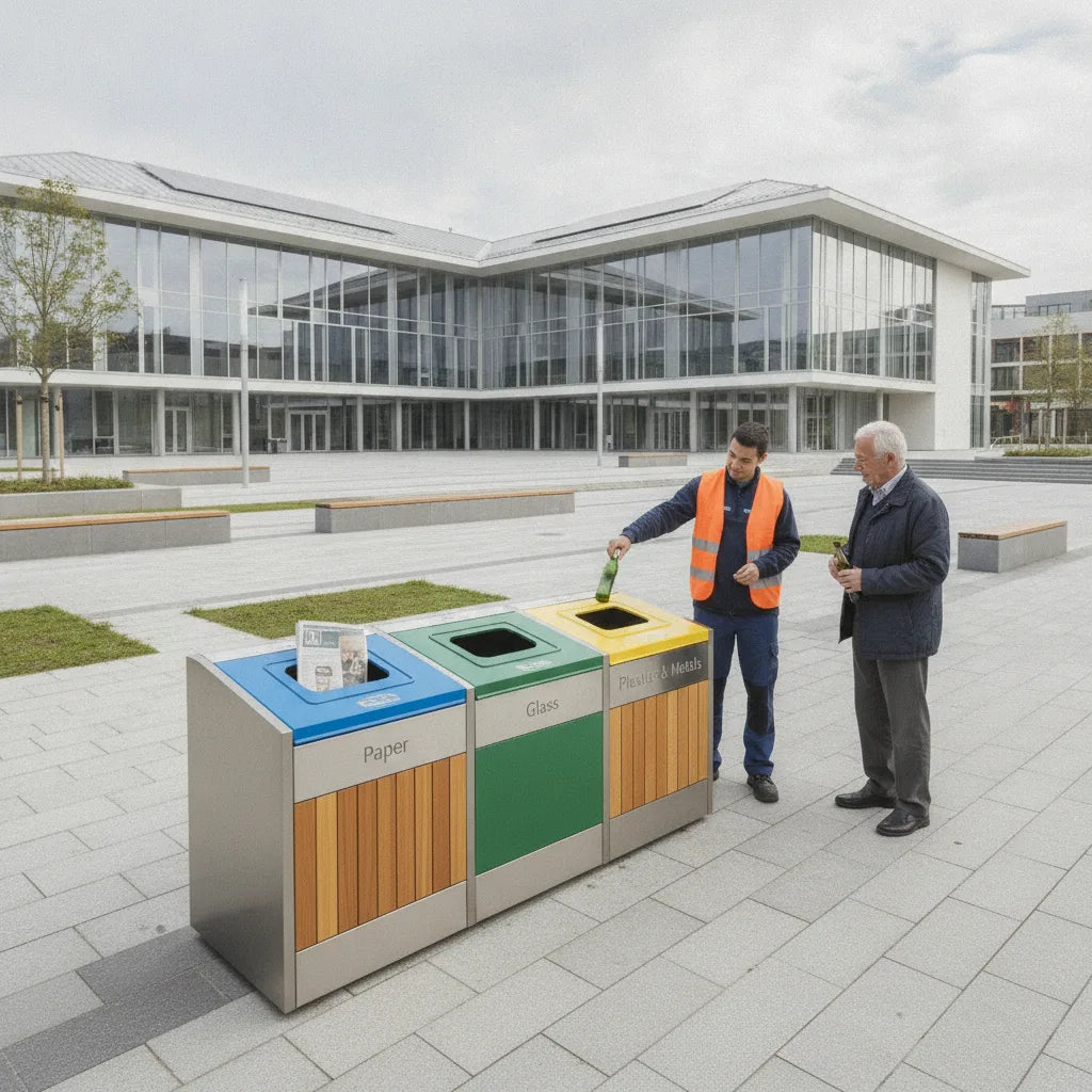 Poubelle tri sélectif extérieur collectivité, guide 2026