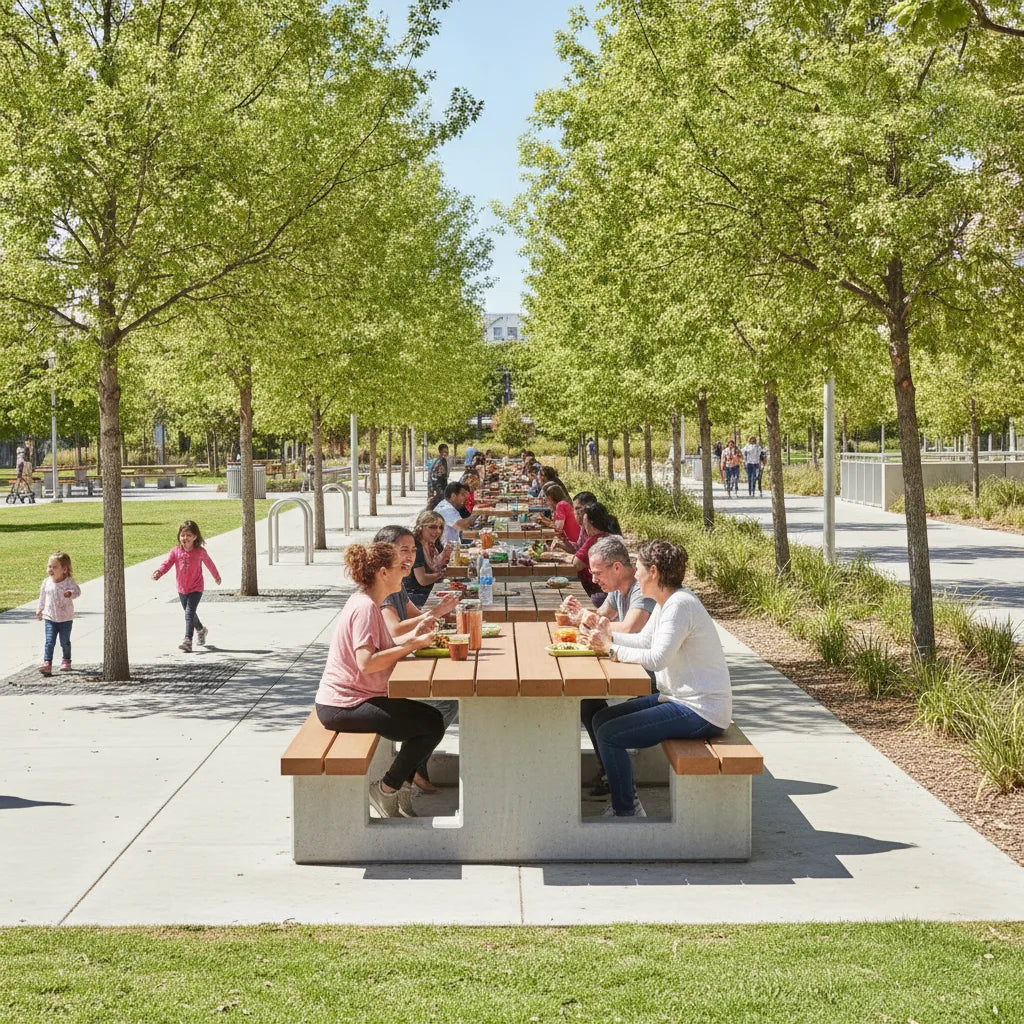 Table pique-nique collectivité, matériaux et prix 2026