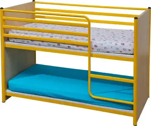 Mobilier maternelle et crèche : lit superposé de dortoir 120 x 60 cm avec matelas