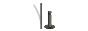 Potelet à mémoire de forme et borne rétractable