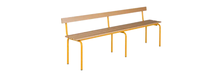 Banc mobiles d'intérieur en bois et polypropylène