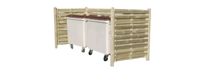 Cache-conteneurs bois, métal ou HPL