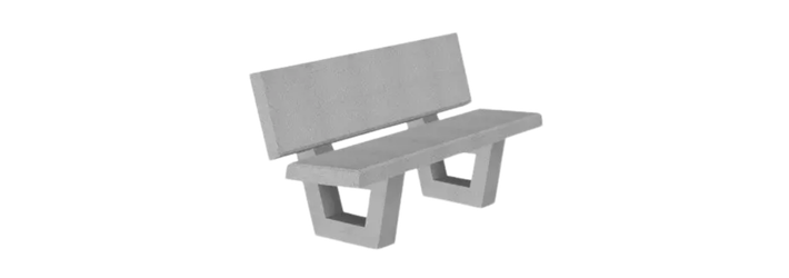 Banc en béton mobilier urbain robuste