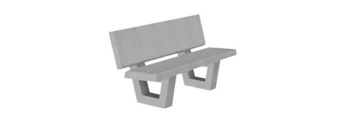 Banc en béton mobilier urbain robuste
