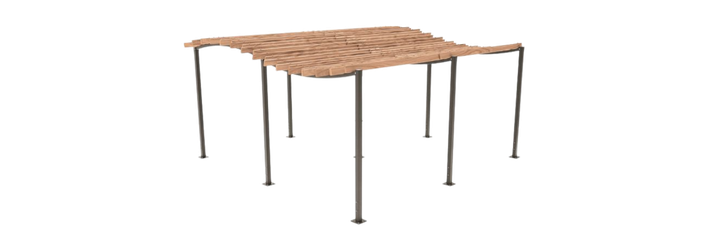 Pergola en bois - zone d'ombrage
