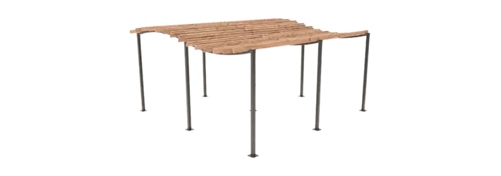Pergola en bois - zone d'ombrage