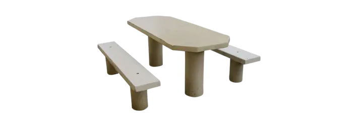 Table de pique-nique en béton anti-graffiti