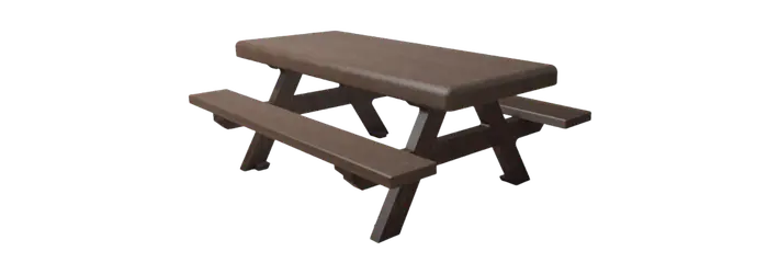 Table de pique-nique en plastique recyclé
