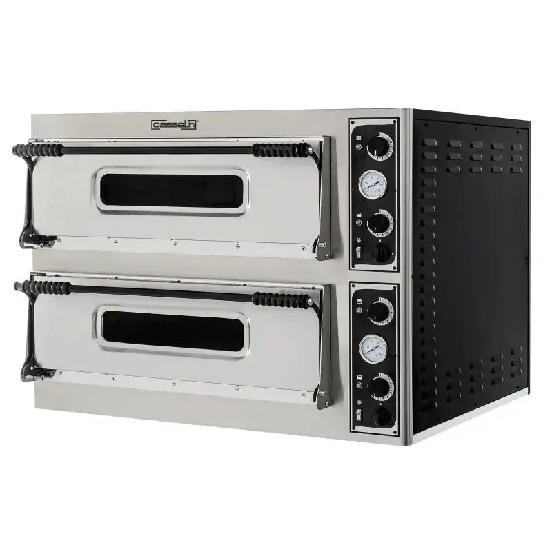 Four à pizza professionnel électrique 2 chambres en inox