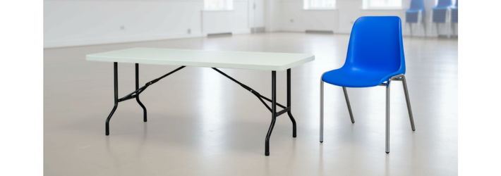Tables et chaises de collectivités