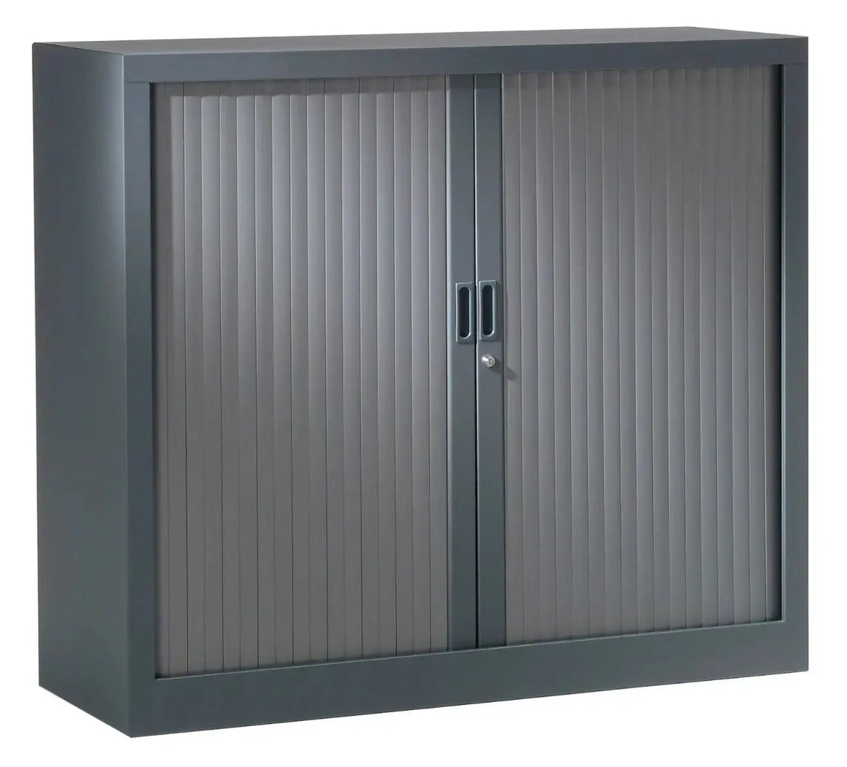 Armoire à rideaux métallique basse anthracite, 1,00 x 1,20 m, livrée montée