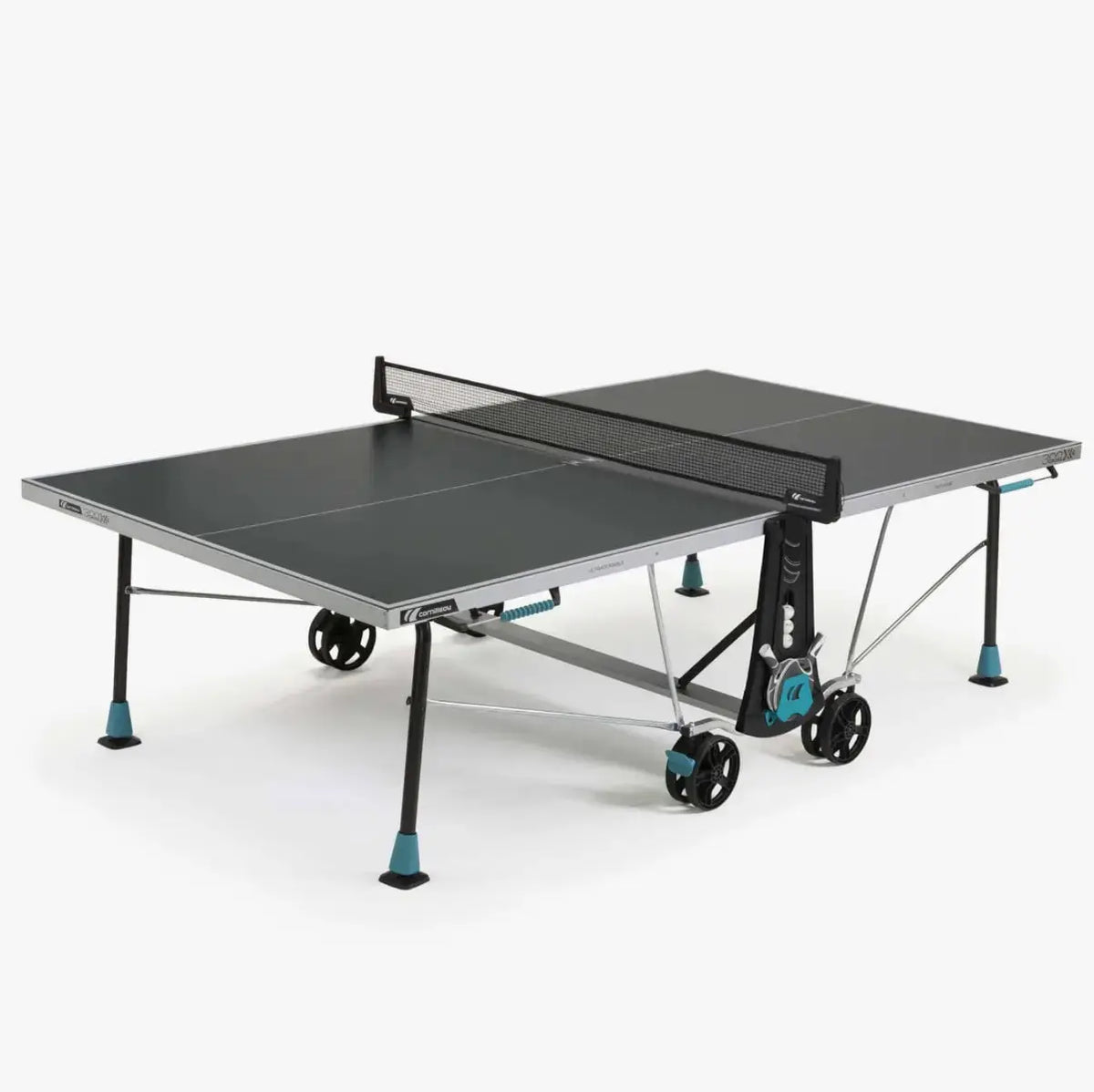 Table de ping-pong d'extérieur pliante et mobile sur roues