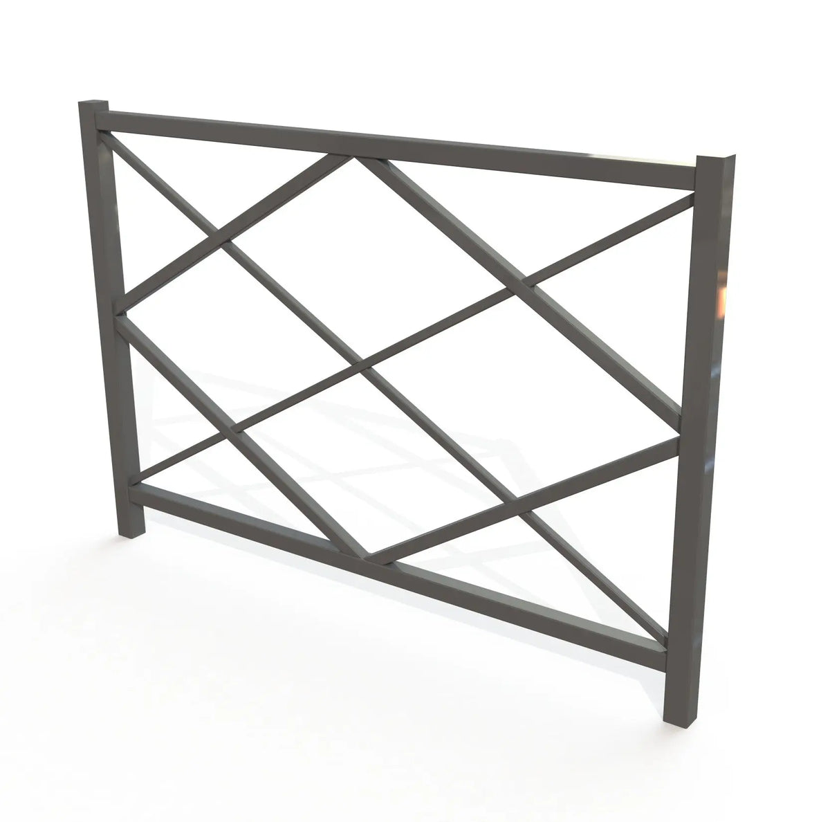 Barrière Losange Imexel de 1,55 m, montants carrés 50 x 50 mm à sceller