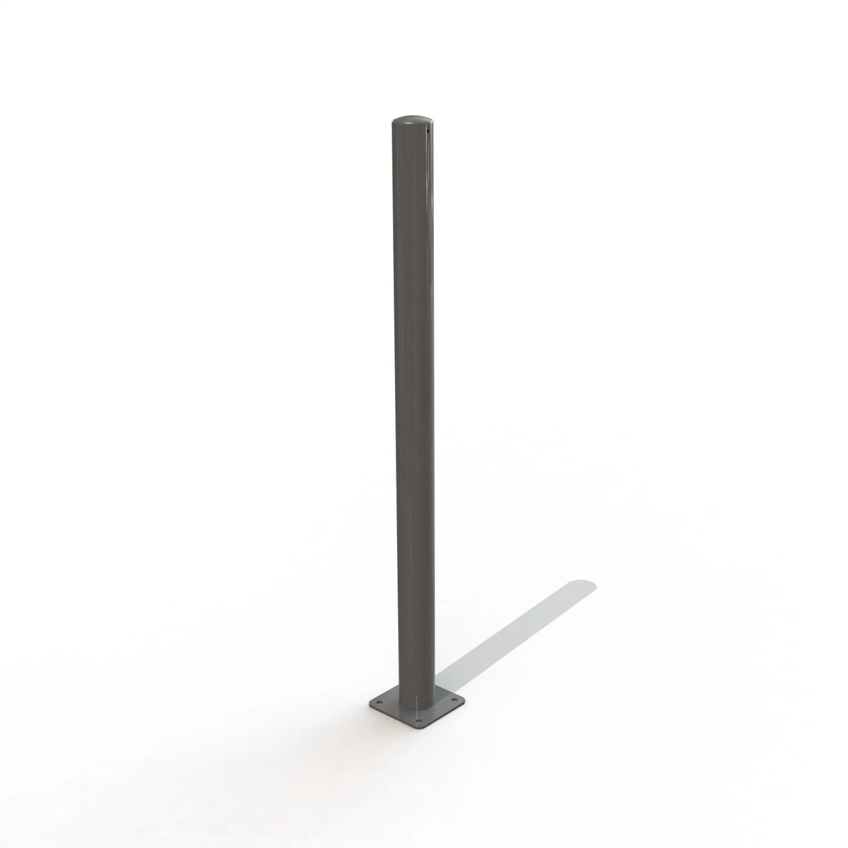 Potelet Cyrius Ø76 sur platine de 1,30 m pour une pose par chevillage