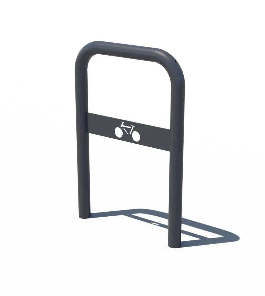 Arceau vélo signalétique Ø 60 thermolaqué, repère visuel pour aire cyclable