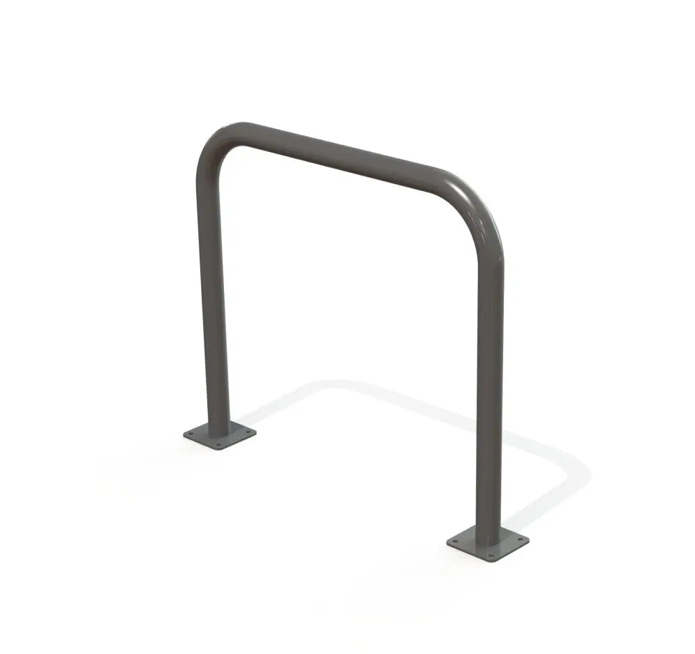 Arceau de protection simple peint sur platines acier, longueur 1 m