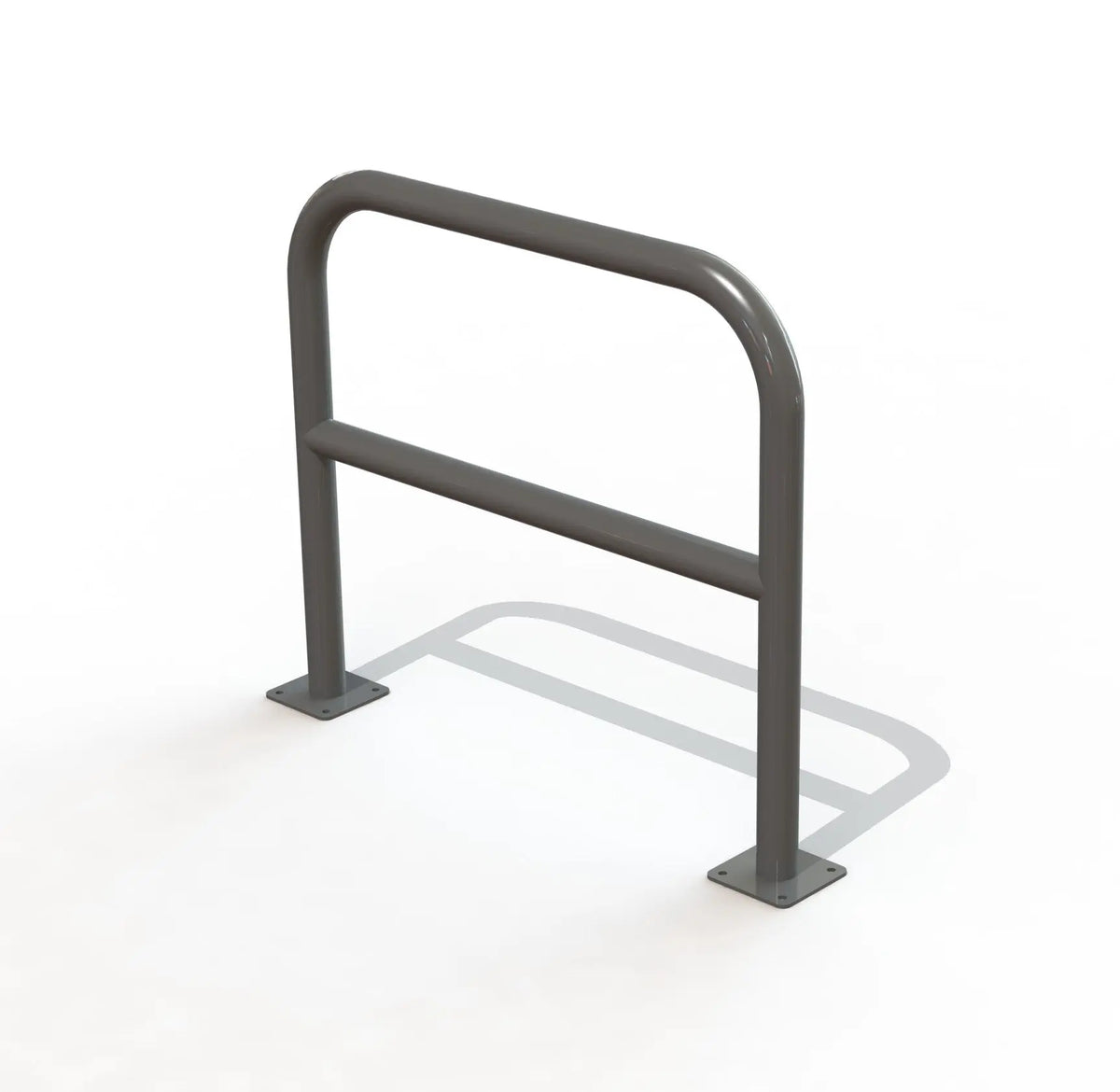 Arceau renforcé thermolaqué sur platines acier, longueur 1 000 mm