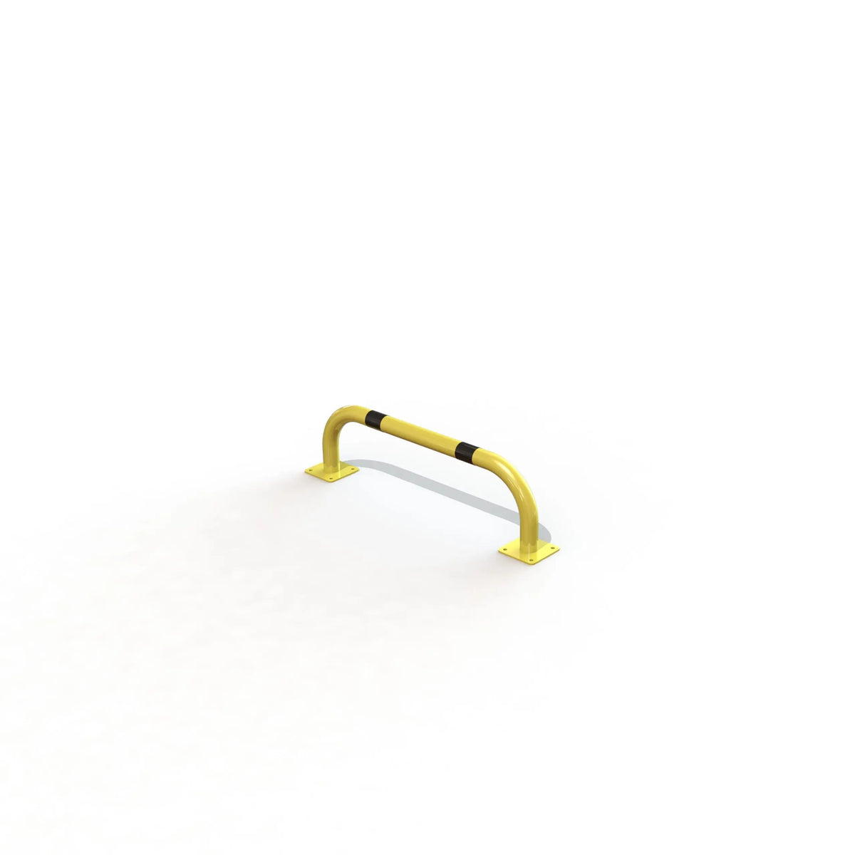 Arceau de bordure sécurité jaune et noir sur platines, 1 m