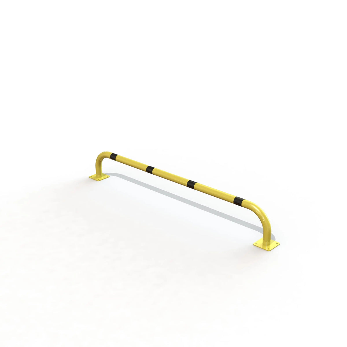 Arceau de bordure sécurité jaune colza à bandes noires, longueur 2 m