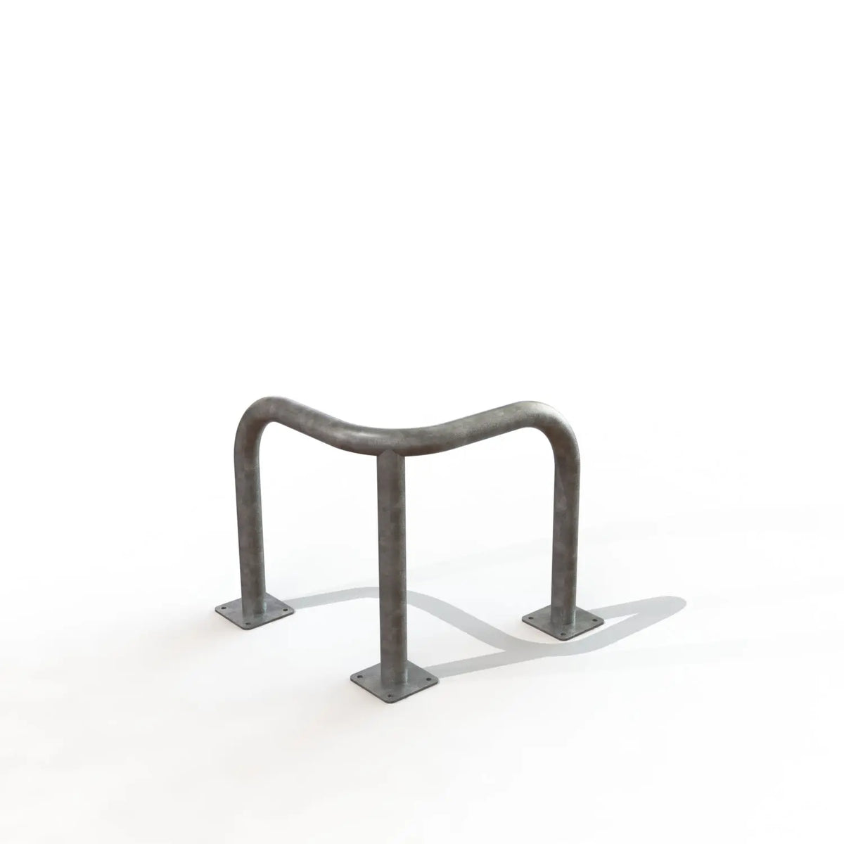 Arceau d'angle trois pieds galvanisé sur platines acier, hauteur 600 mm