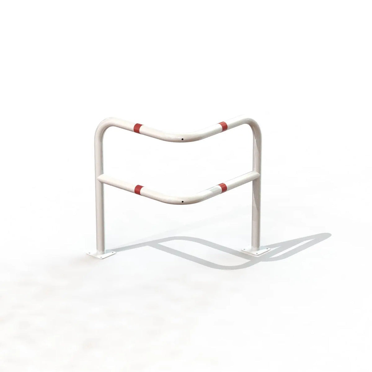 Arceau renforcé d'angle sécurité blanc et rouge sur platines, gamme Imexel