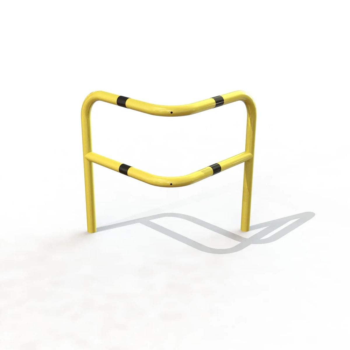 Arceau renforcé d'angle jaune colza à bandes noires, modèle à sceller