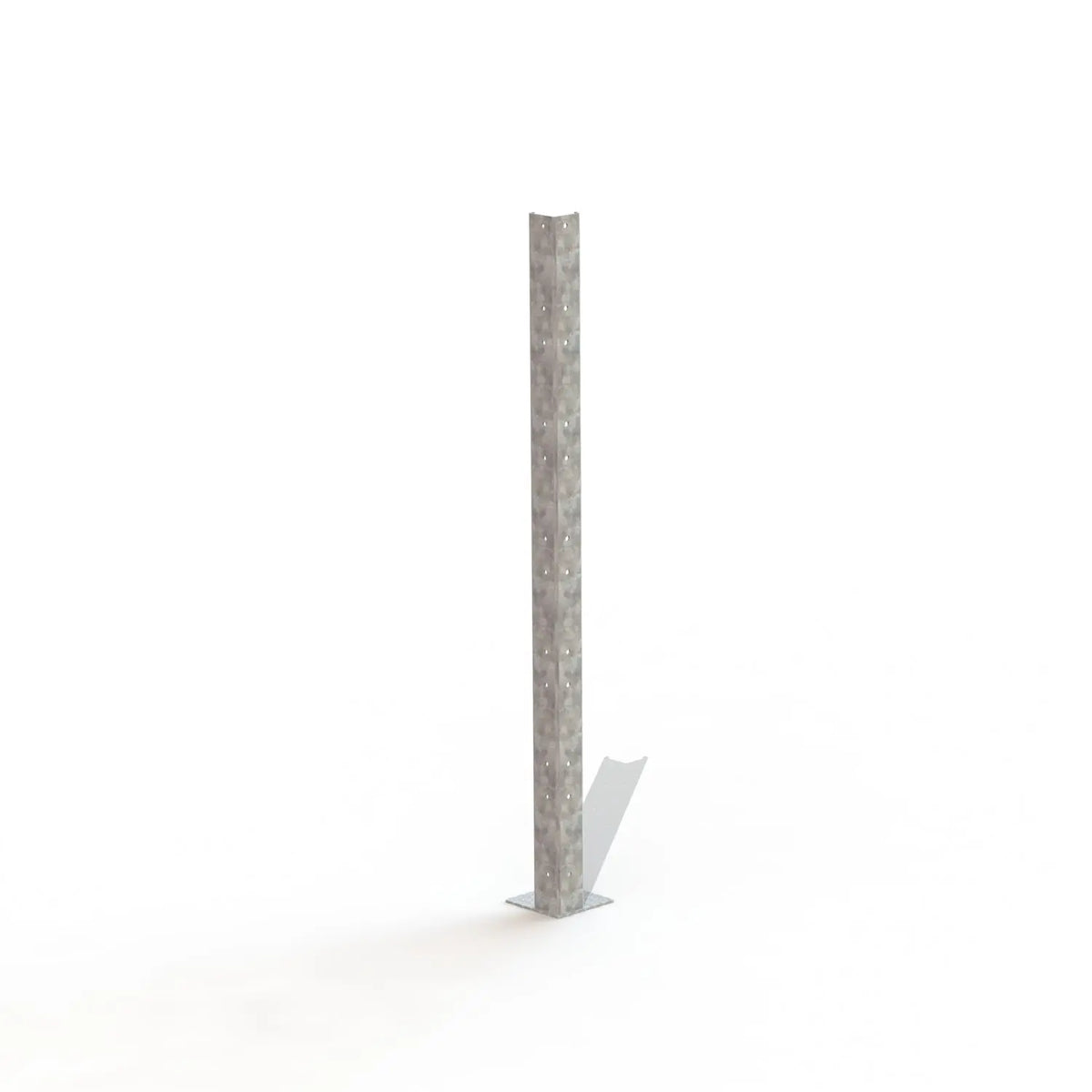 Poteau d'angle en acier galvanisé pour cache-conteneur hauteur 1,35 m