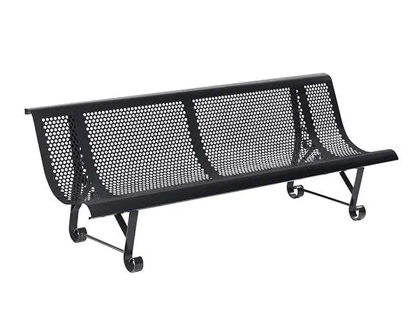 Banc métal vague (trous carrés)
