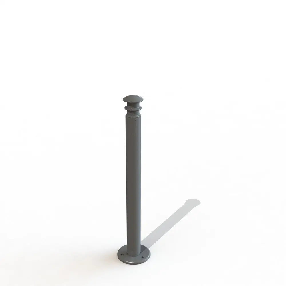 Potelet design tête Élégance sur platine acier, hauteur totale 0,90 m