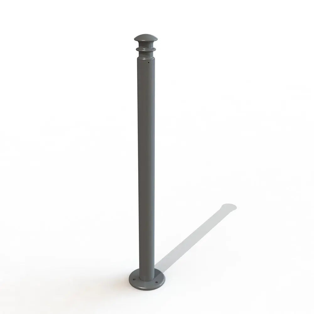 Potelet Élégance Ø76 monté sur platine de 10 mm, hauteur totale 1,20 m