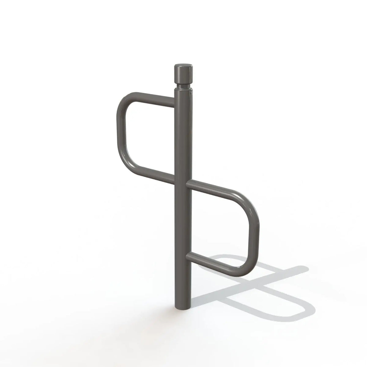 Support vélo décoratif tête 1 gorge en fonte d'aluminium, version scellée