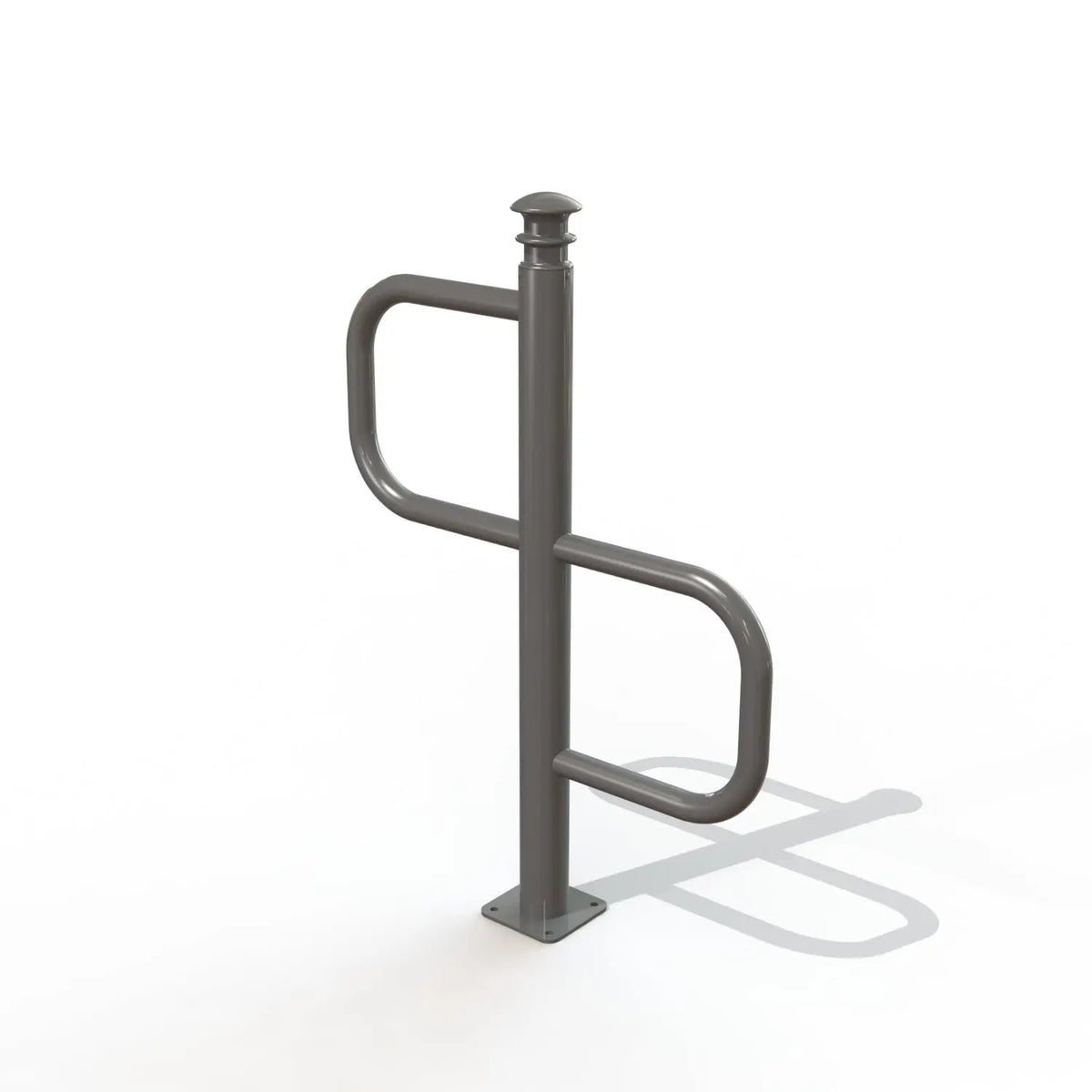 Support vélos décoratif tête Élégance monté sur platine pour sol béton