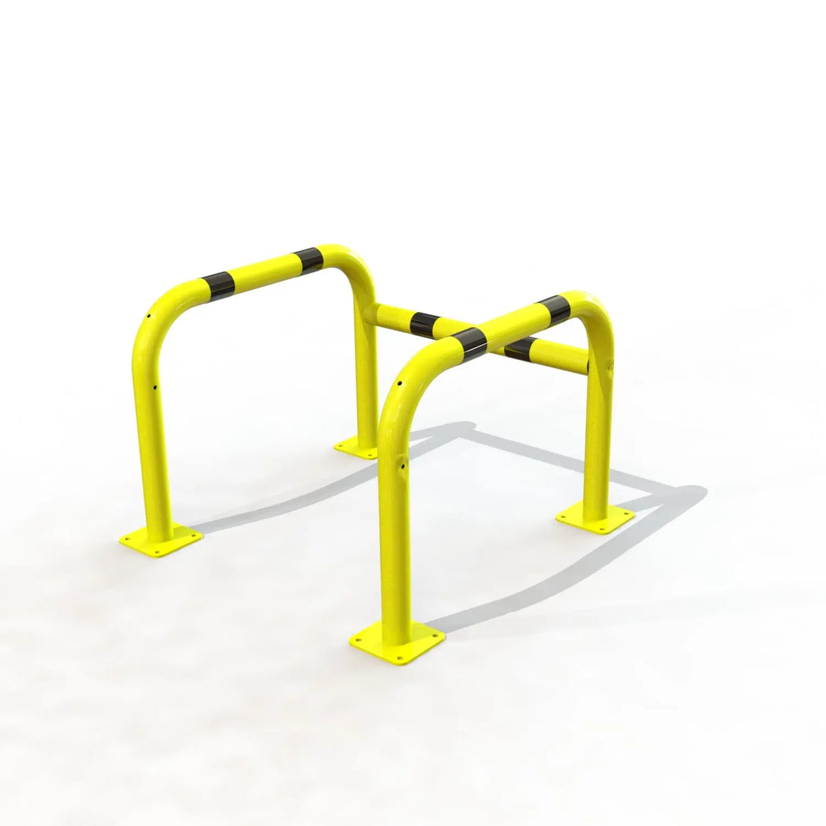 Étrier quatre pieds sécurité jaune et noir sur platines, gamme Imexel
