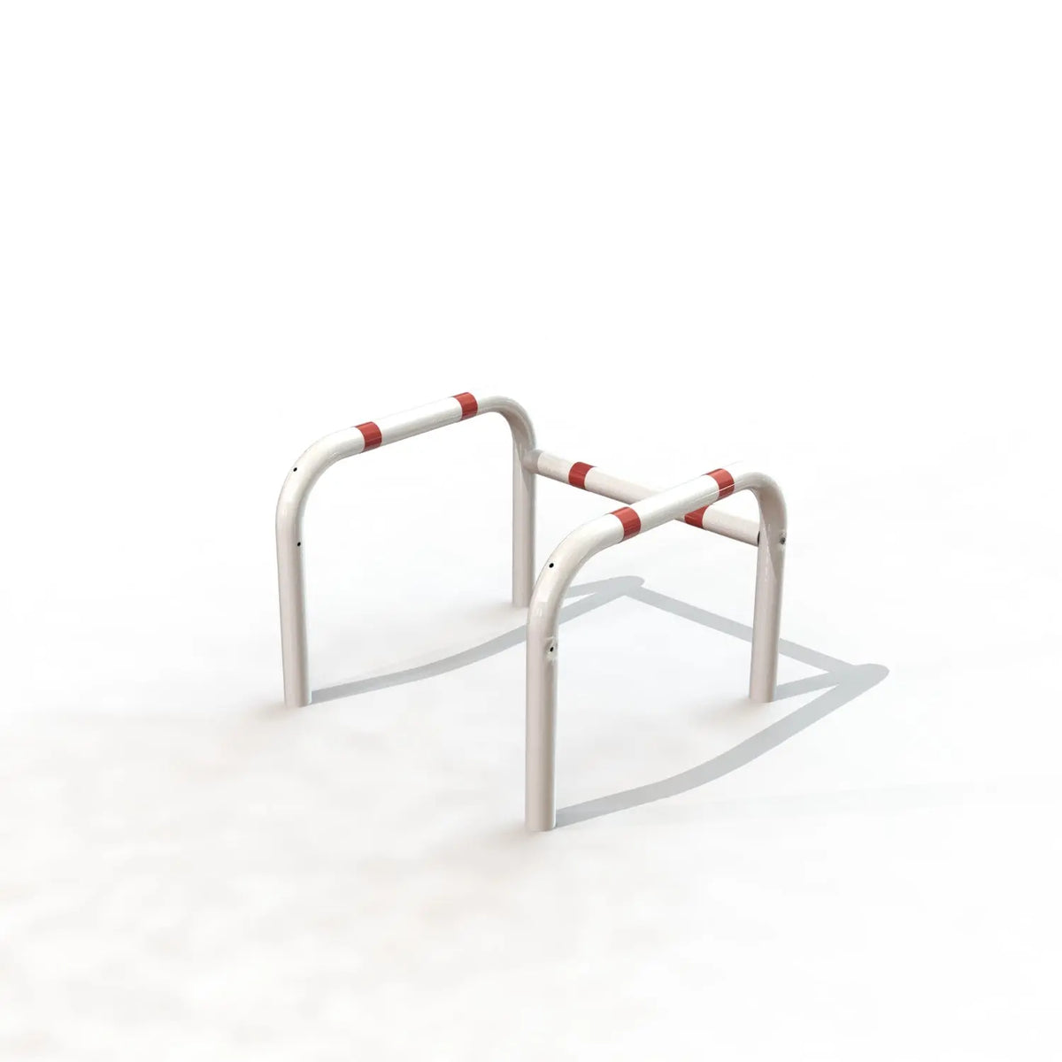 Étrier quatre pieds blanc à bandes rouges réfléchissantes à sceller