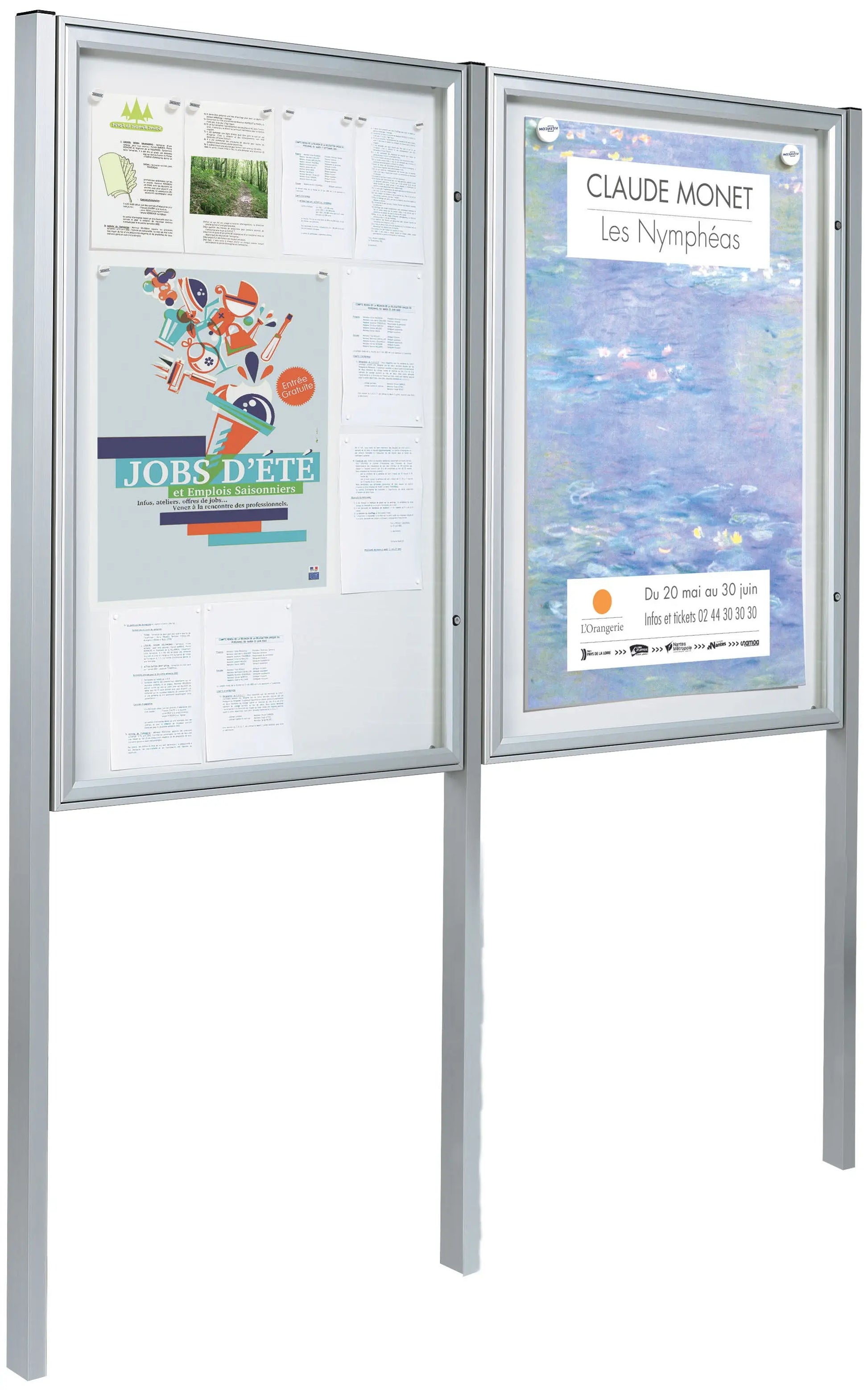 Vitrine Classique battante murale ou sur poteaux Procity