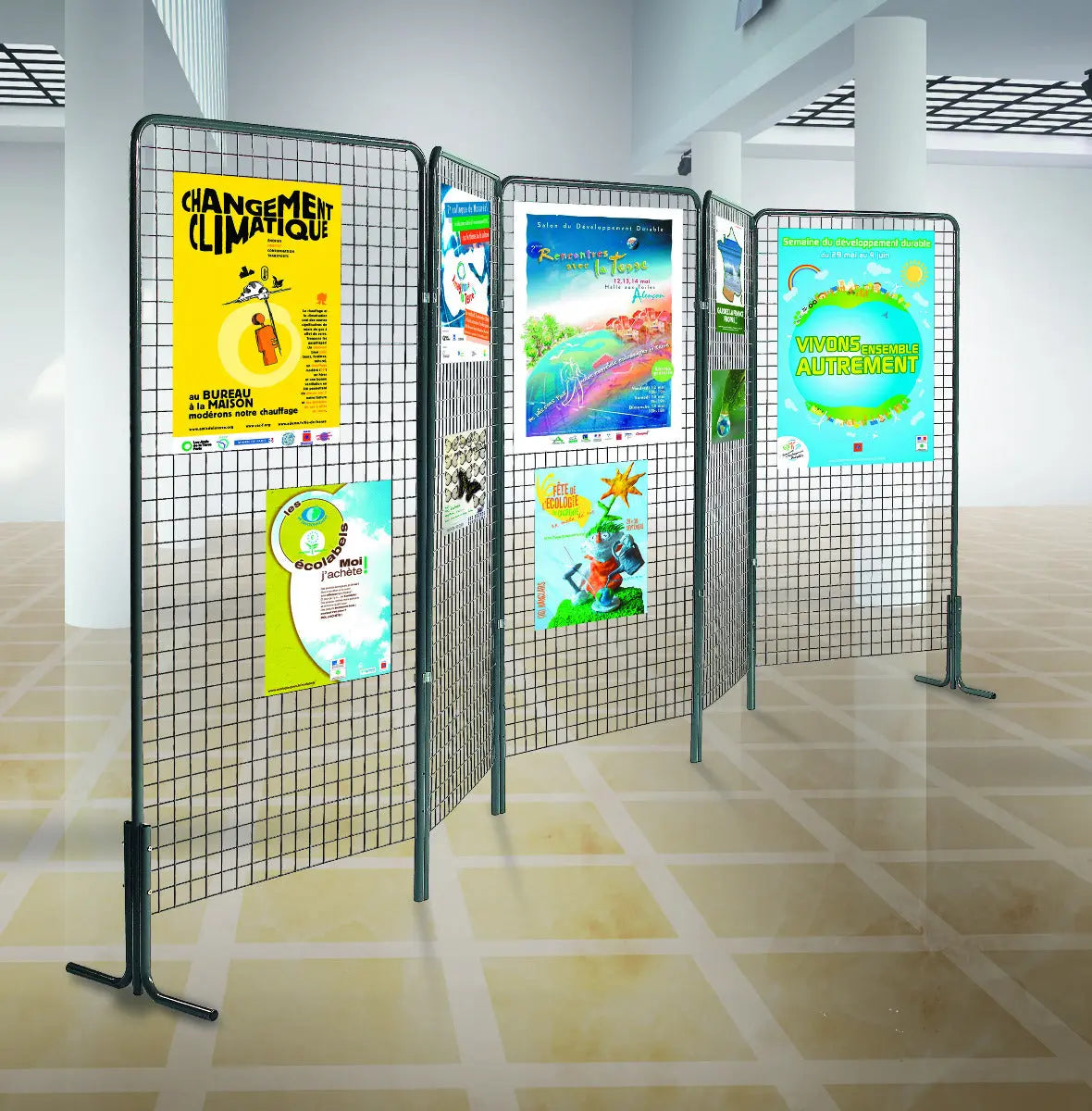 Grilles d'expositions 2 m x 1 m france collectivités