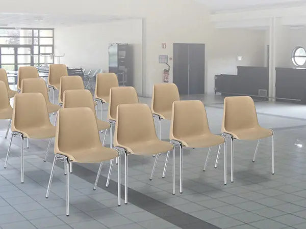 Chaise coque plastique empilable Hélène Ø 22 mm - France Collectivités