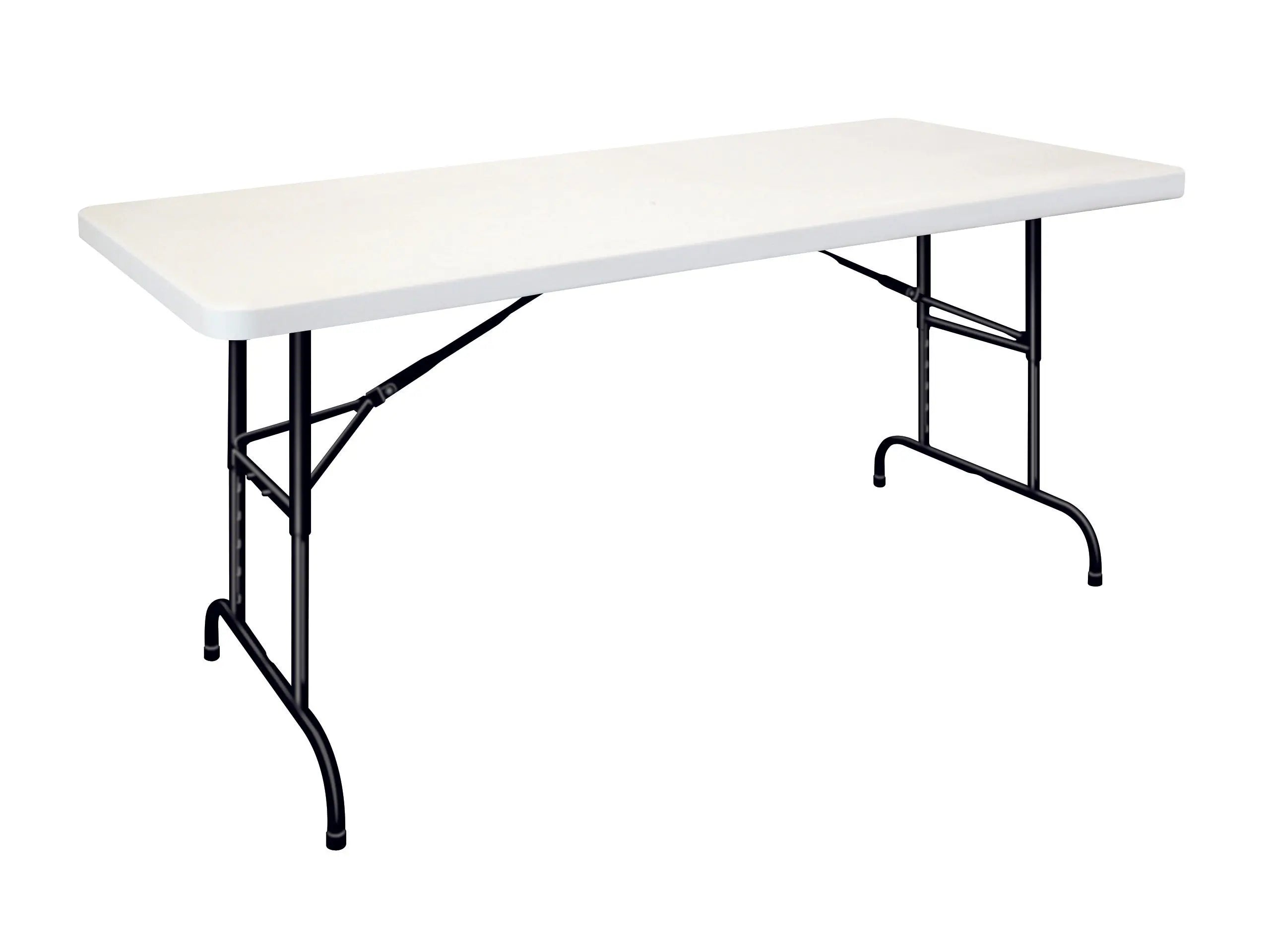 Table polypro 1.83 x 76 cm Réglable en hauteur - France Collectivités