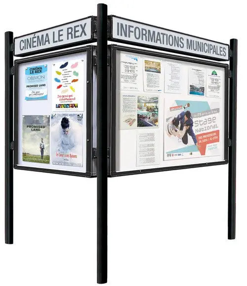 Vitrine 2000 double face france collectivités