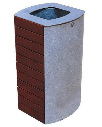 Corbeille Costa bois acier 60 litres france collectivités