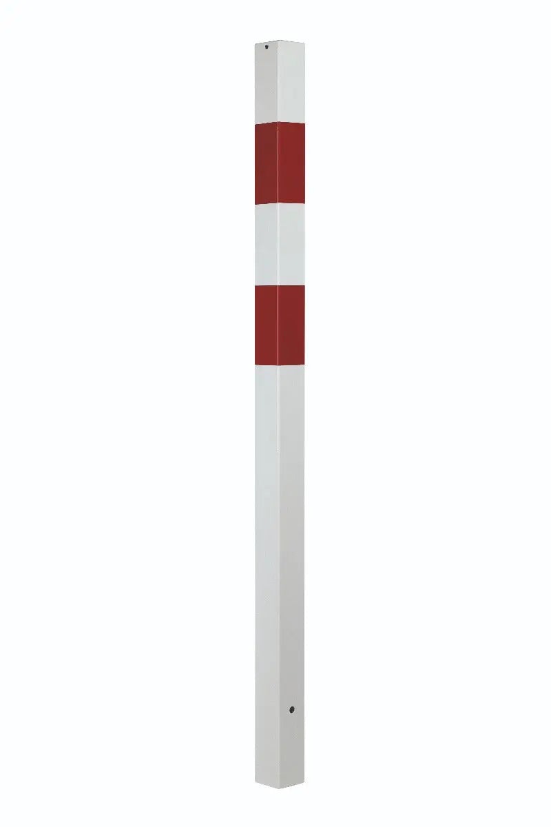potelet 70x70 mm, rouge-blanc, à sceller france collectivités
