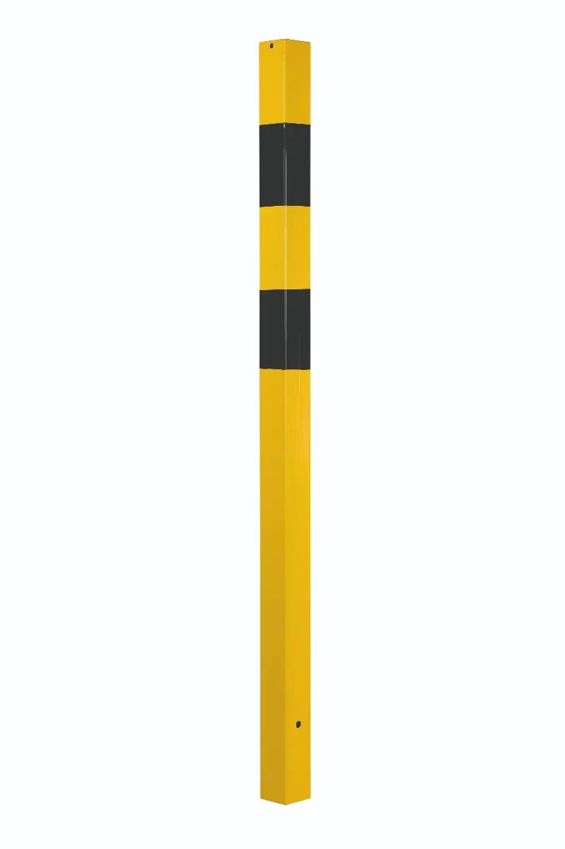 potelet 70x70 mm, jaune-noir, à sceller france collectivités