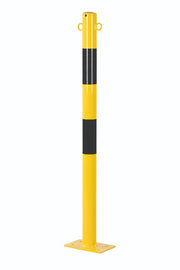 potelet Ø 60 mm H 1000 mm avec oeillets jaune-noir france collectivités
