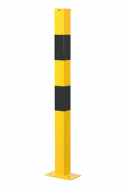 potelet 70x70 mm jaune-noir, à cheviller france collectivités