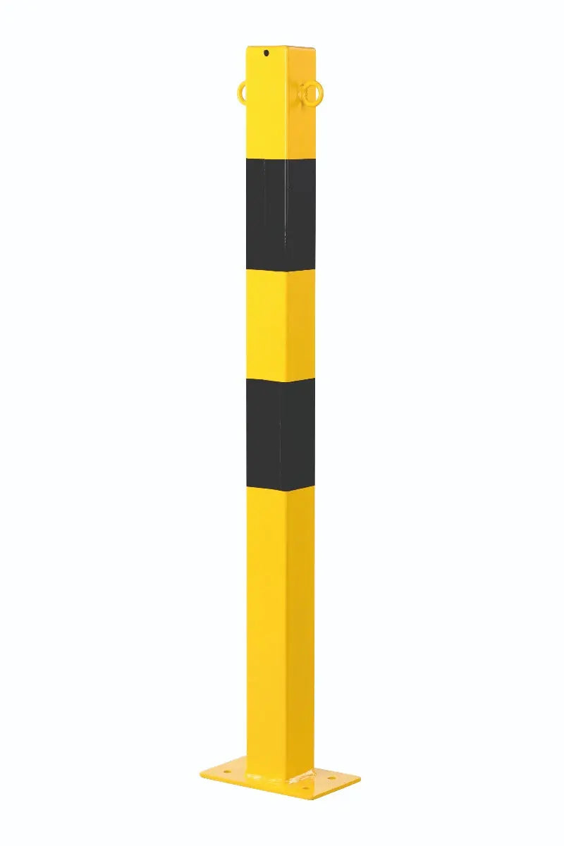 potelet 70x70 mm avec oeillets jaune-noir france collectivités