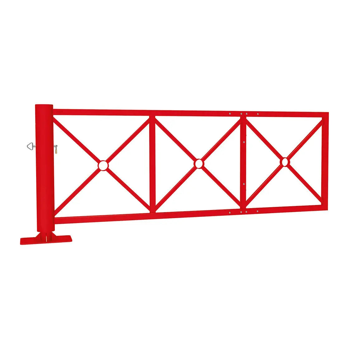 Barrière tournante déco 2 662 mm, coloris Rouge RAL 3020