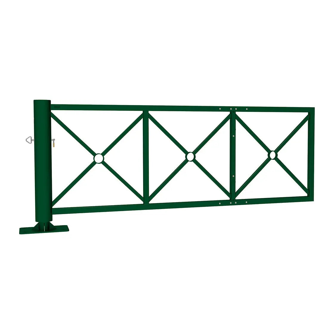Barrière tournante déco 2 662 mm, coloris Vert RAL 6005